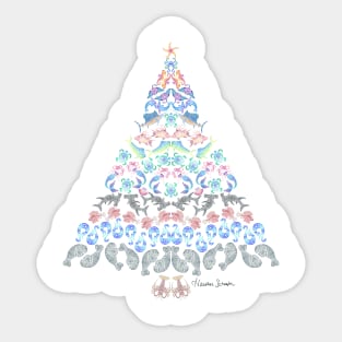 Marine Creatures Christmas Tree Sticker